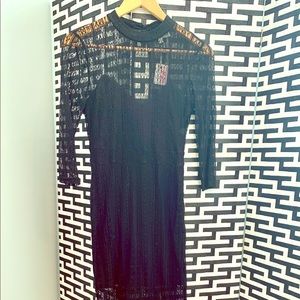 Beautiful SOFT lace mini dress with slip.